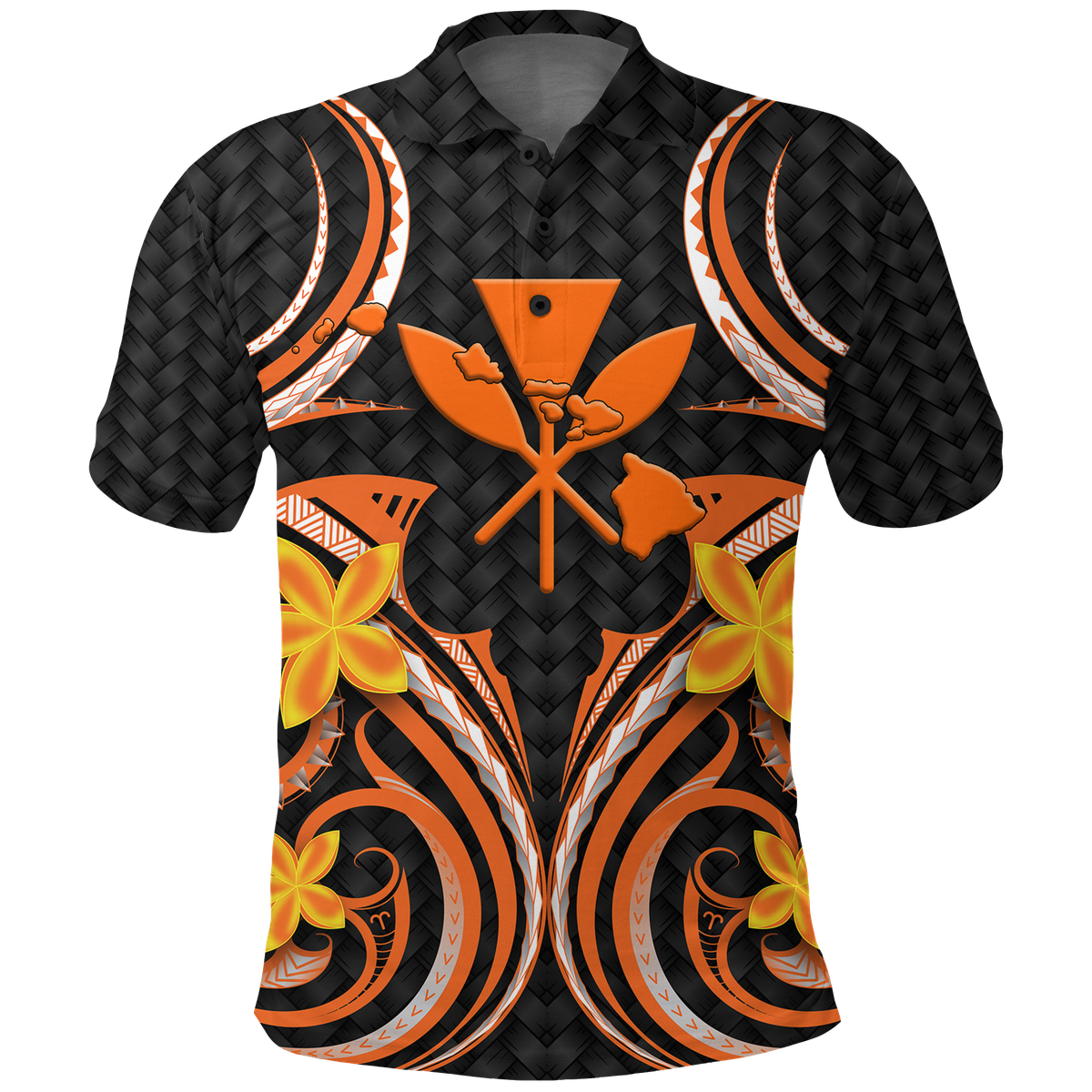 Hawaii Hula Girl Floral Polo Shirt -