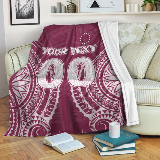 Custom Personalised Cook Islands Mangaia Blanket Tribal Pattern
