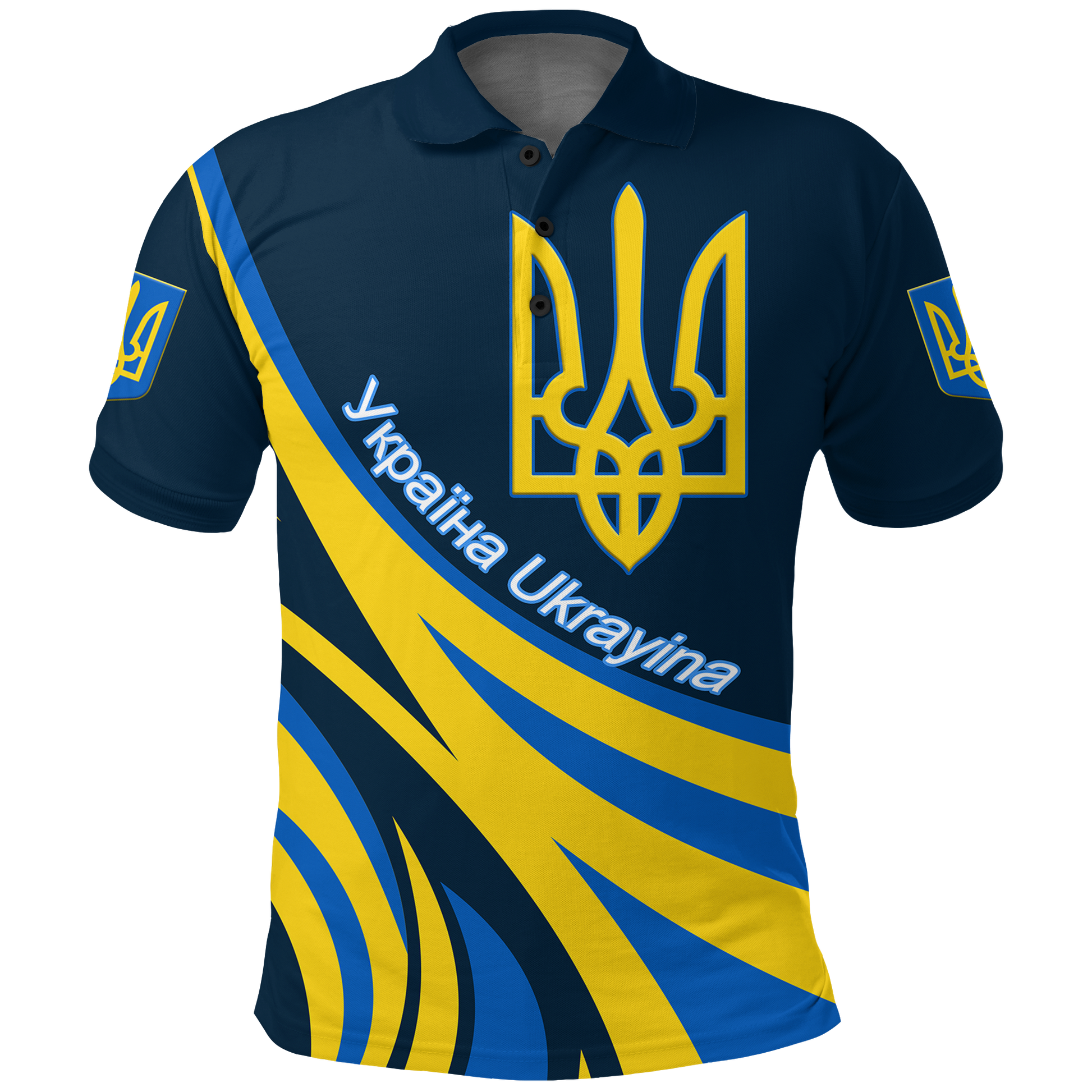 Ukraine Gold Trident Polo Shirt