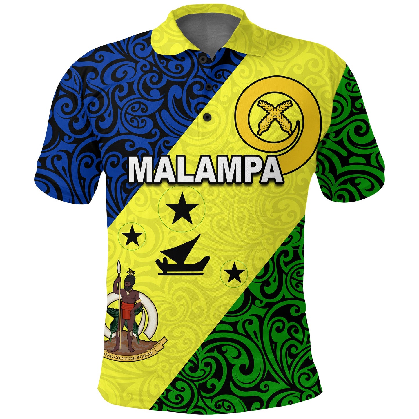 Malampa Province Vanuatu Patterns Polo Shirt ver1 -
