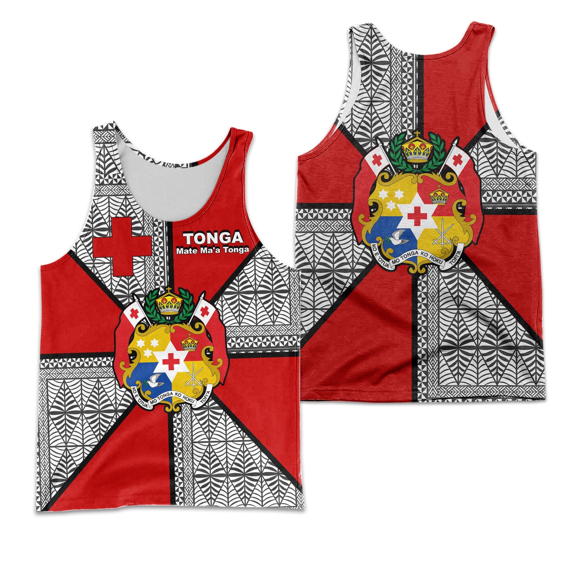 Mate Ma'a Tonga Men's Tank Tongan Patterns
