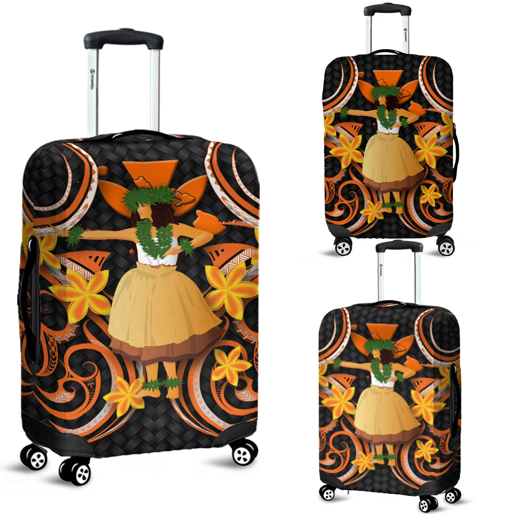 Hawaii Hula Girl Floral Luggage Covers