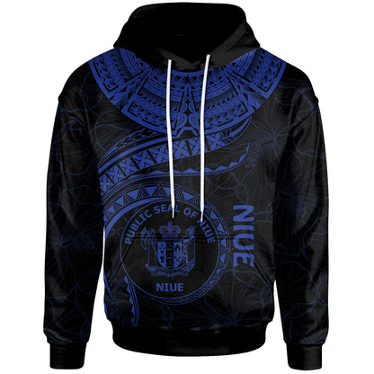 Niue Polynesian Hoodie Niue Waves (Blue)