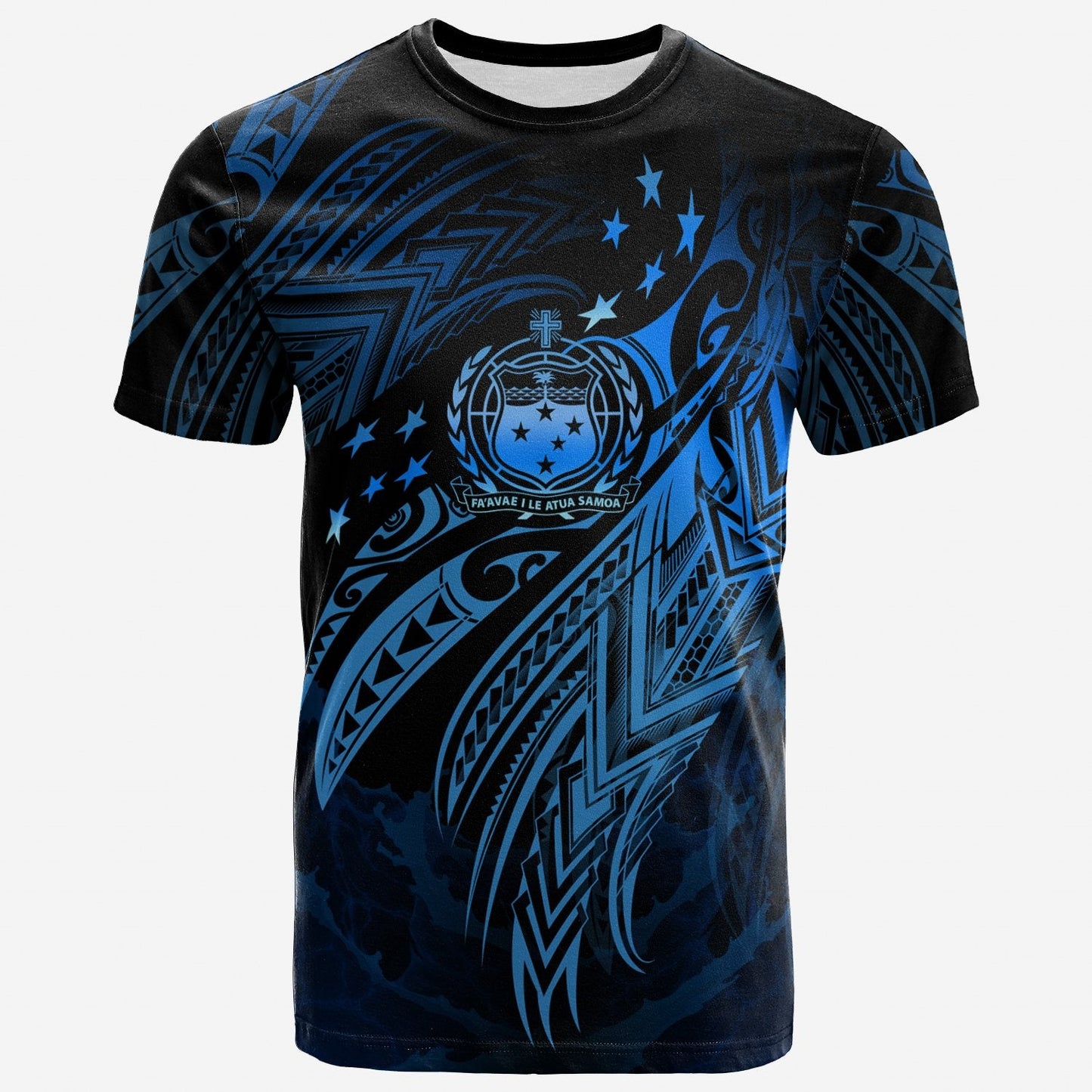 Samoa Polynesian T - Shirt - Samoa Legend Blue Version