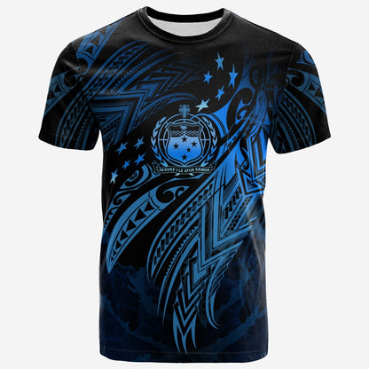 Samoa Polynesian T - Shirt - Samoa Legend Blue Version
