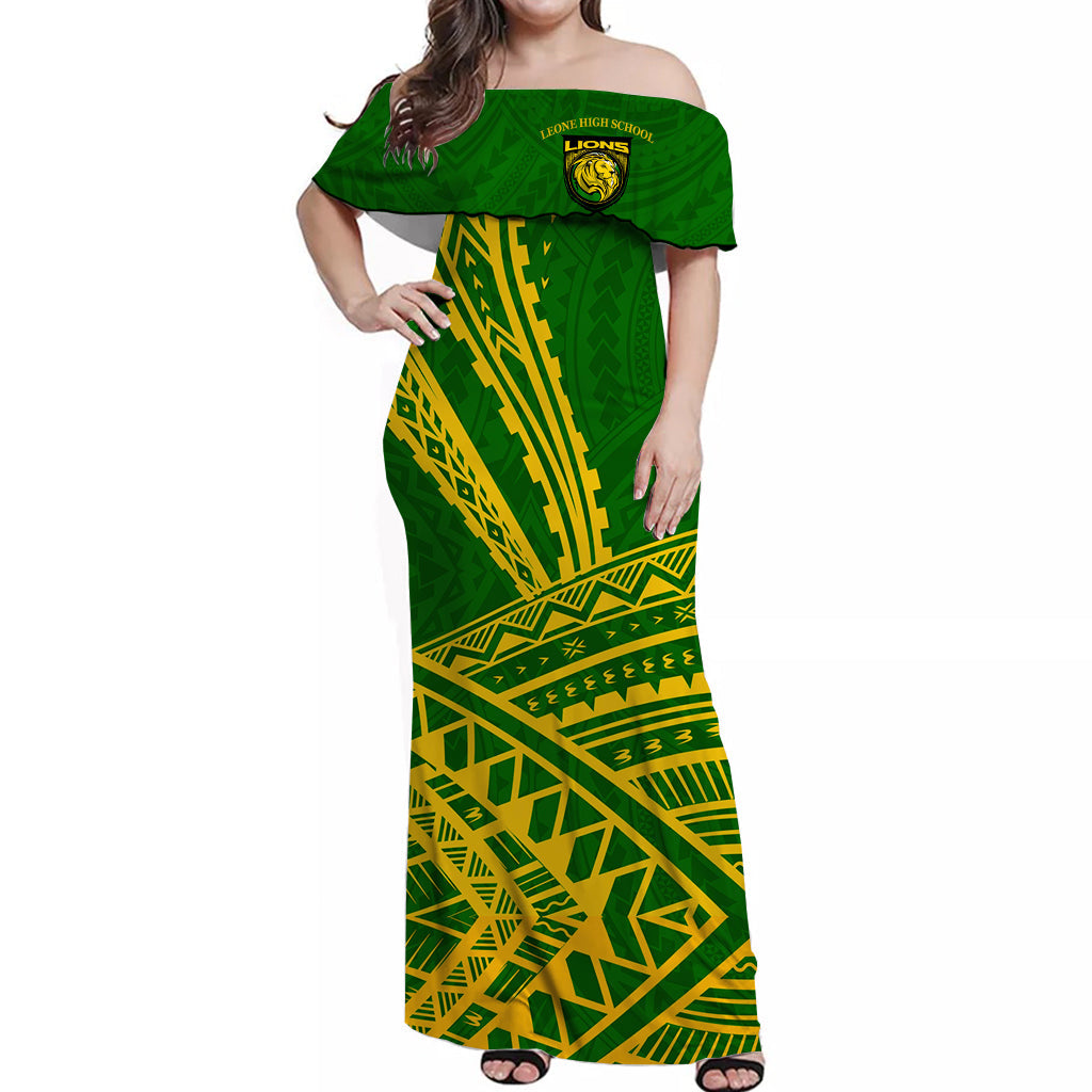 Leone High School Pride Off Shoulder Dress