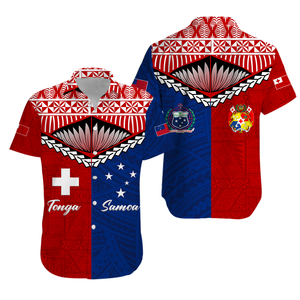 Tonga Combine Samoa Pride Hawaiian Shirt -