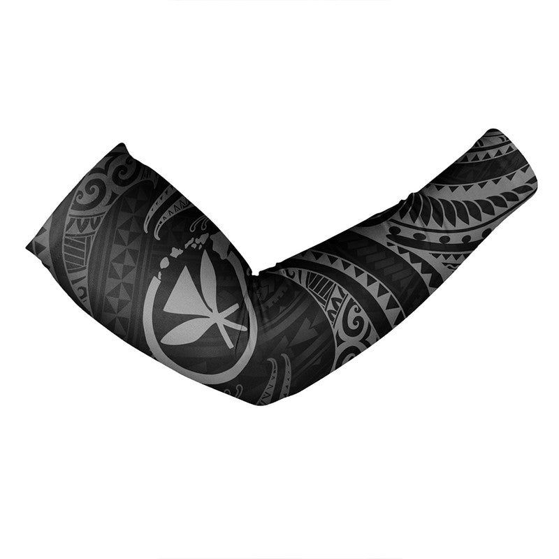 Polynesian Hawaii Arm Sleeve - Black Tribal Wave
