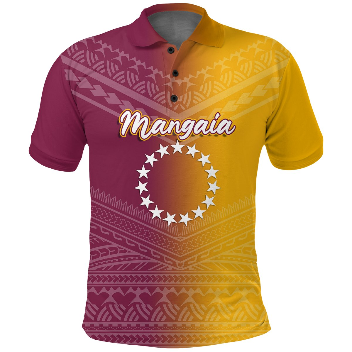 Mangaia Cook Islands Pride Polo Shirt All Over Print