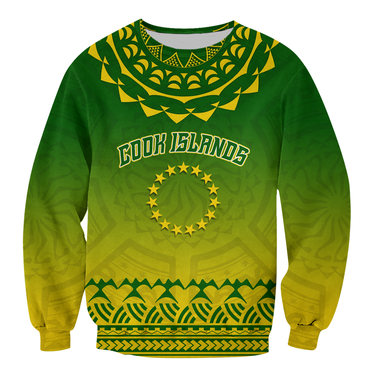 Cook Islands Turtle With Tribal Sweatshirt