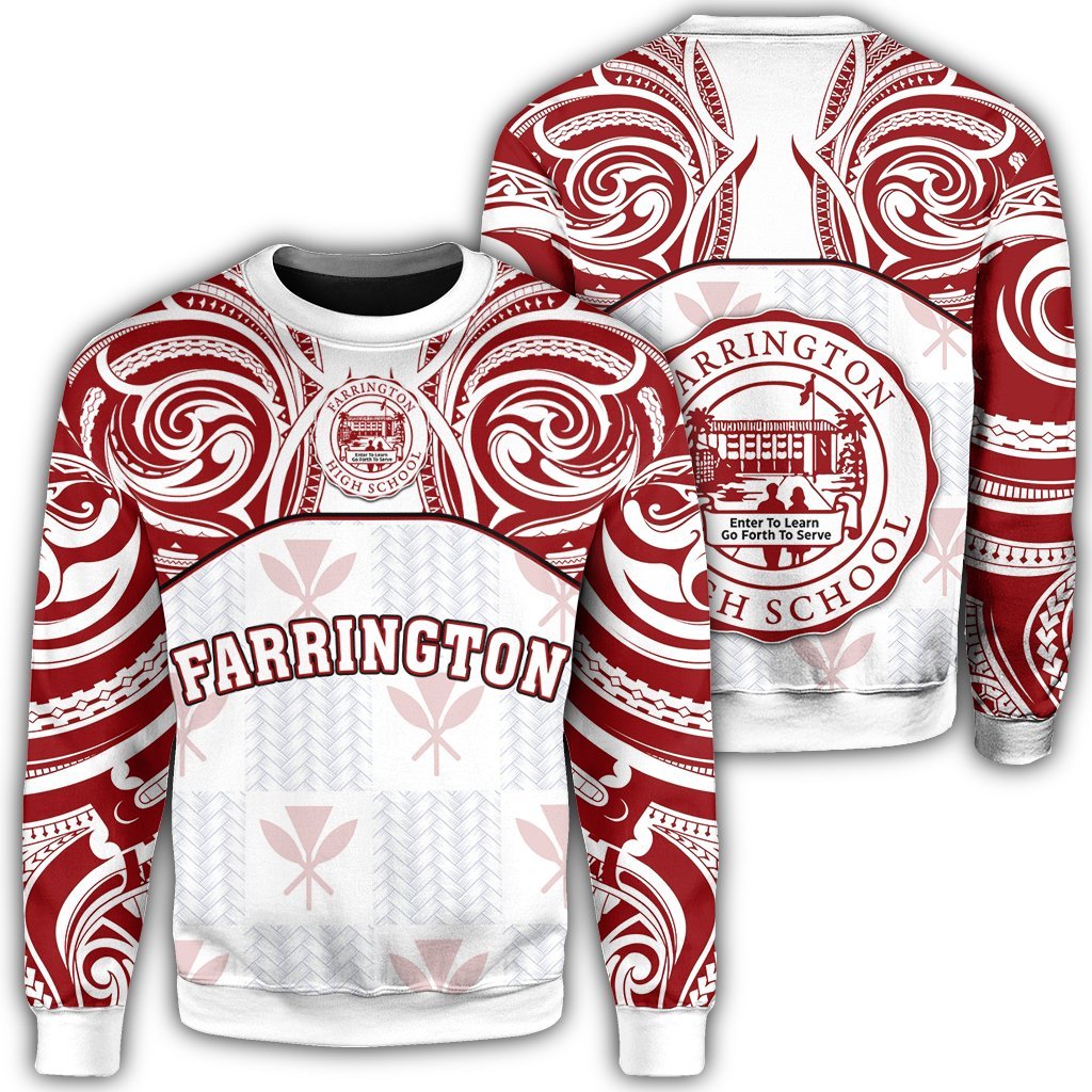 hawaiiSweat Shirt Kanaka Farrington High School Sweat Shirt Demodern Style AH