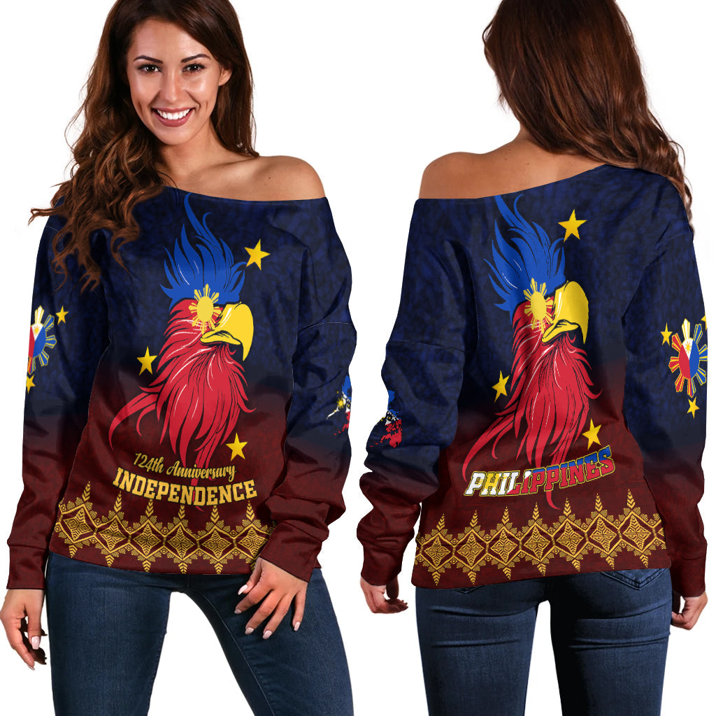 The Philippines Independence Anniversary 124th Years Women Off Shoulder Sweater