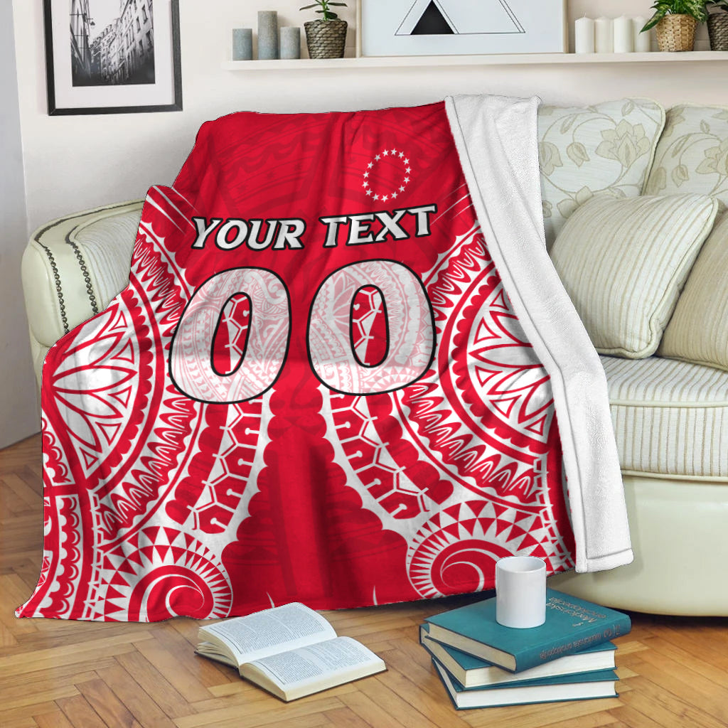 Custom Personalised Cook Islands Atiu Blanket Tribal Pattern