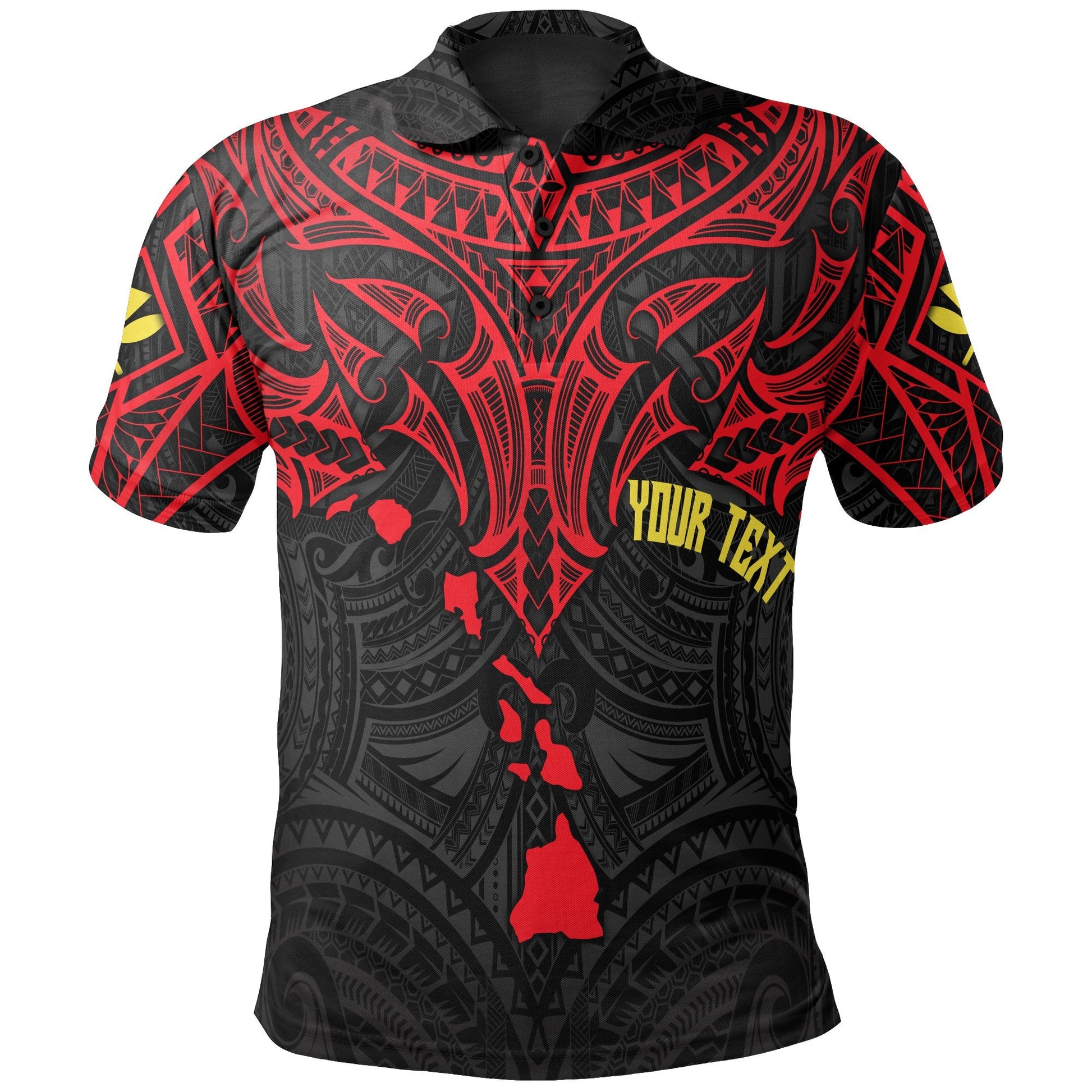 Hawaii Custom Personalised Polo Shirt - Polynesian Whale Tail