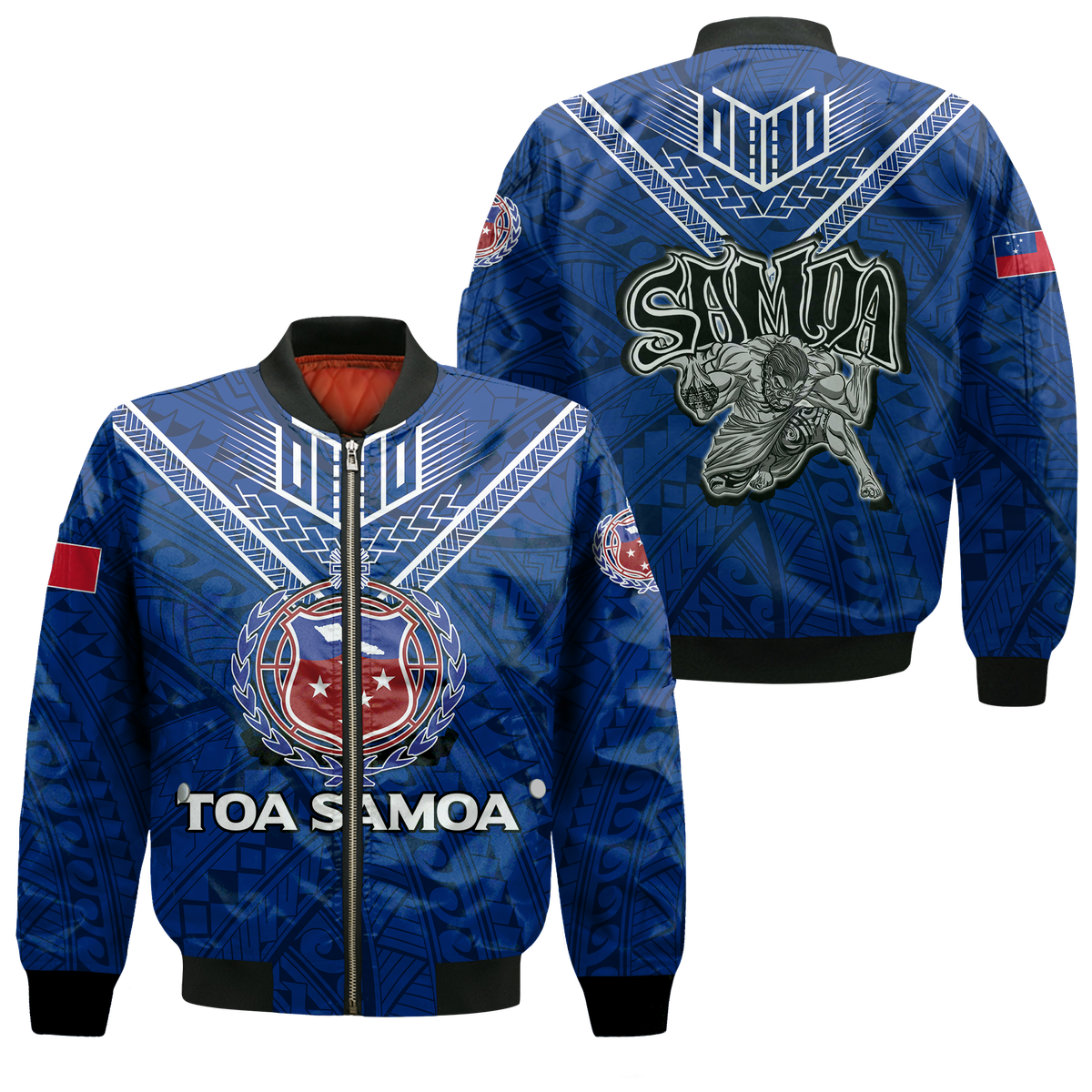Toa Samoa Rugby Bomber Jacket Samoan Warrior Pride