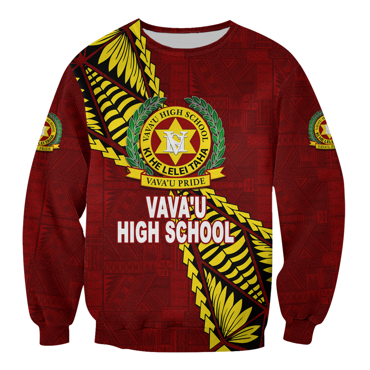 Tonga Vava'u High School Tongan Patterns Sweatshirt