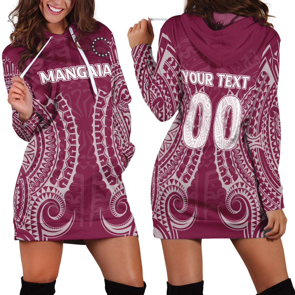 Custom Personalised Cook Islands Mangaia Hoodie Dress Tribal Pattern