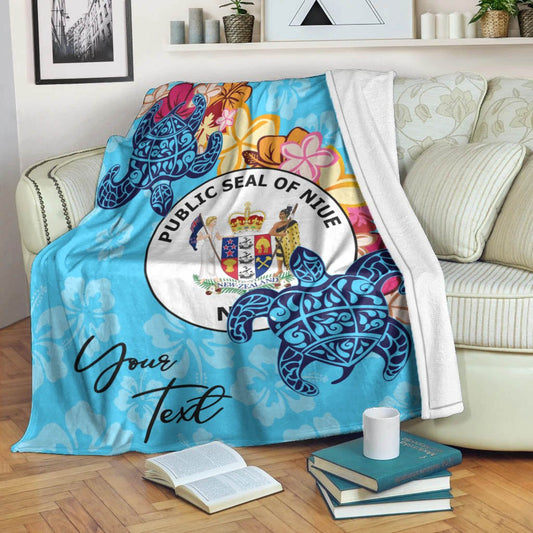Niue Custom Personalised Premium Blanket Tropical Style