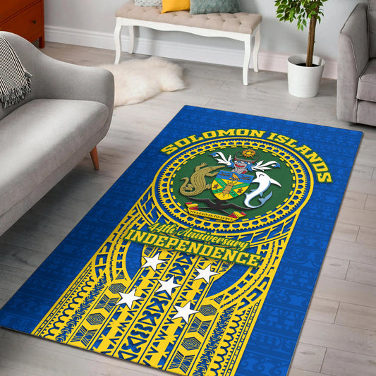 Solomon Islands Independence Anniversary 44th Years Area Rug