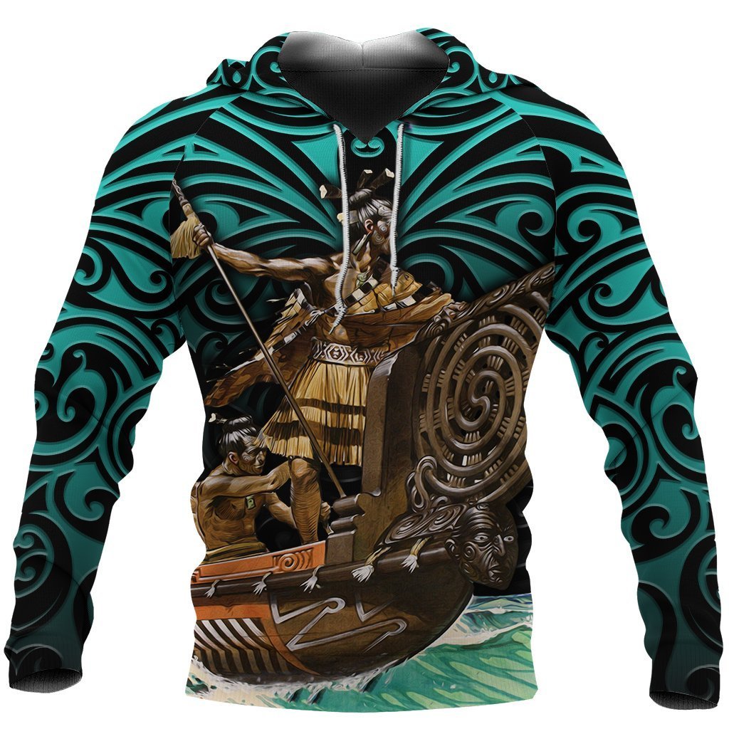 New Zealand Hoodie, Maori Waka Taua Pullover Hoodie
