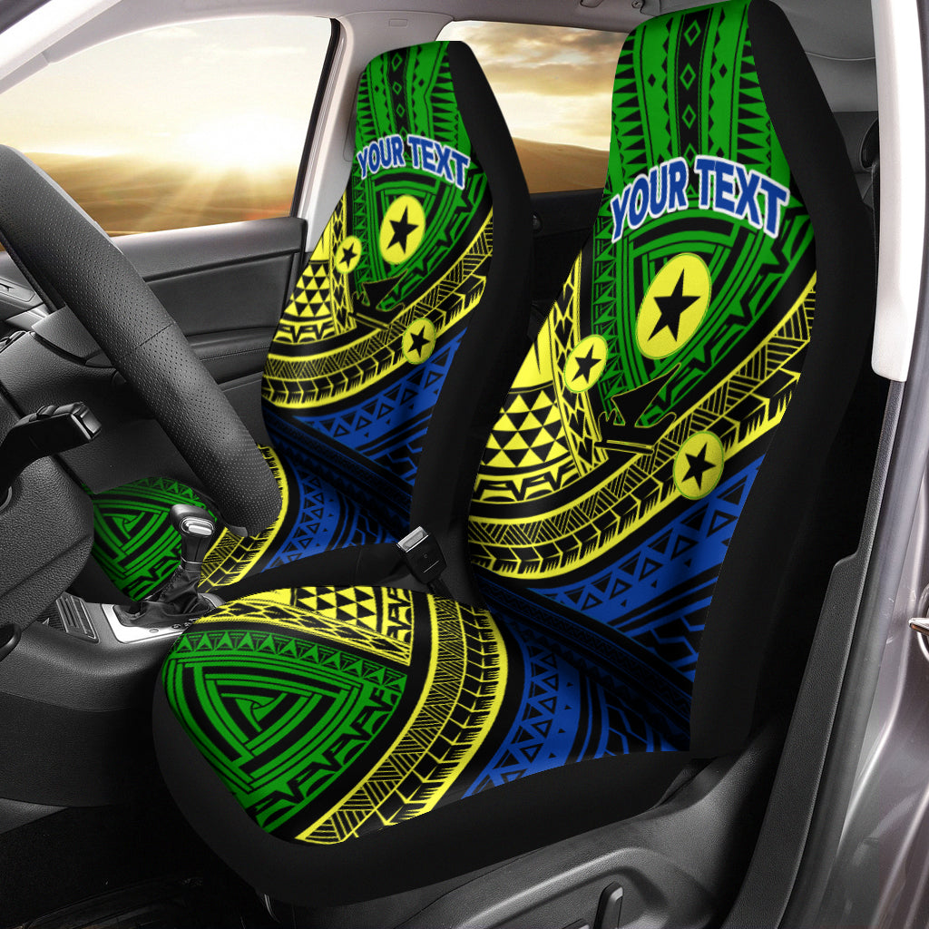 (Custom Personalised) Vanuatu Malampa Province Tribal Pattern Car Seat Covers