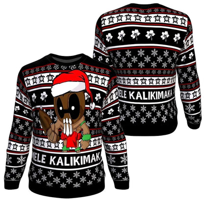 Hawaii Warriors Mele Kalikimaka Sweatshirt Ugly Hawaii Christmas Black