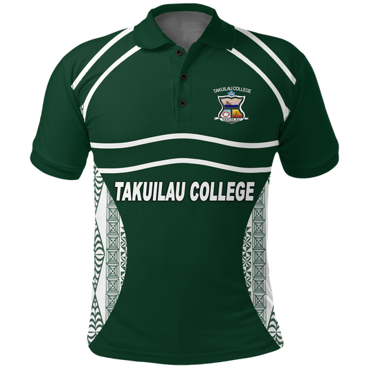 Takuilau College Tongan Patterns Polo Shirt -