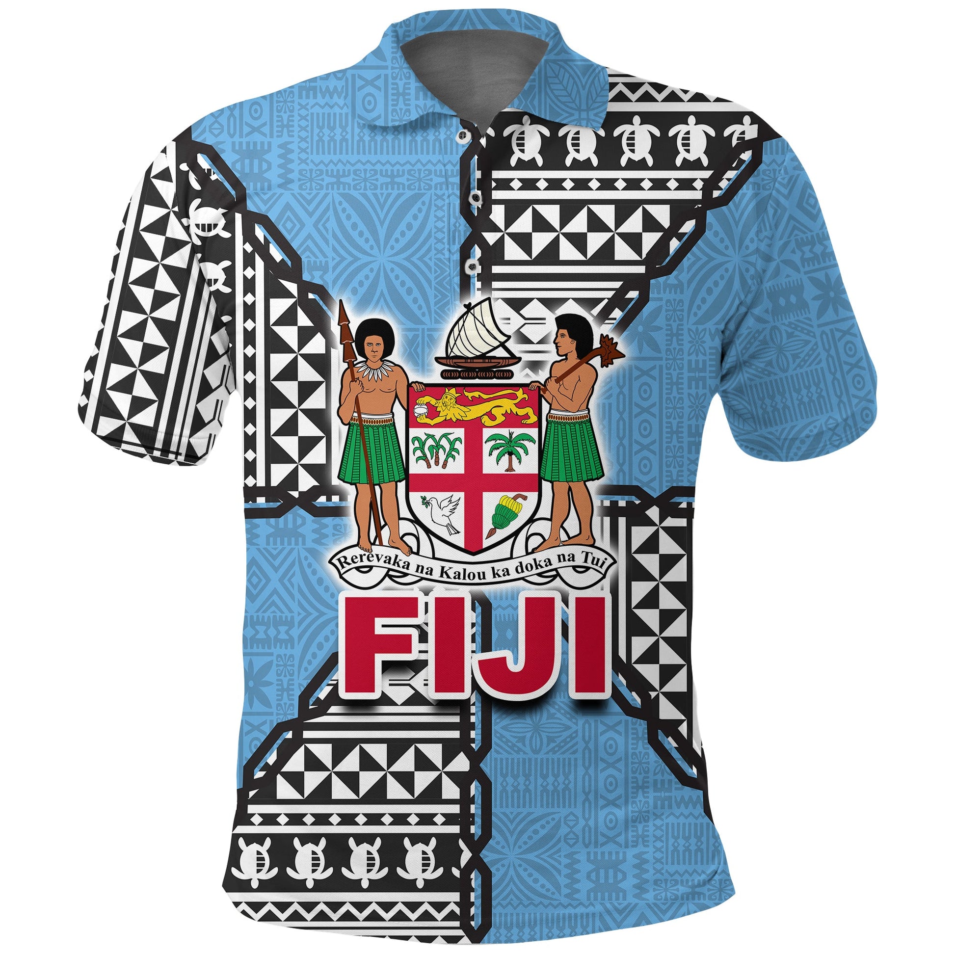 Fiji Polynesian Band Tattoo Polo Shirt -