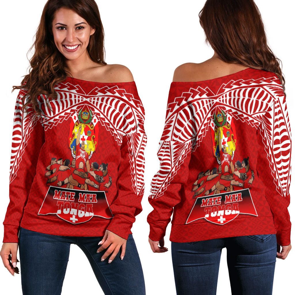 Mate Ma'a Tonga Sipi Tau Women Off Shoulder Sweater