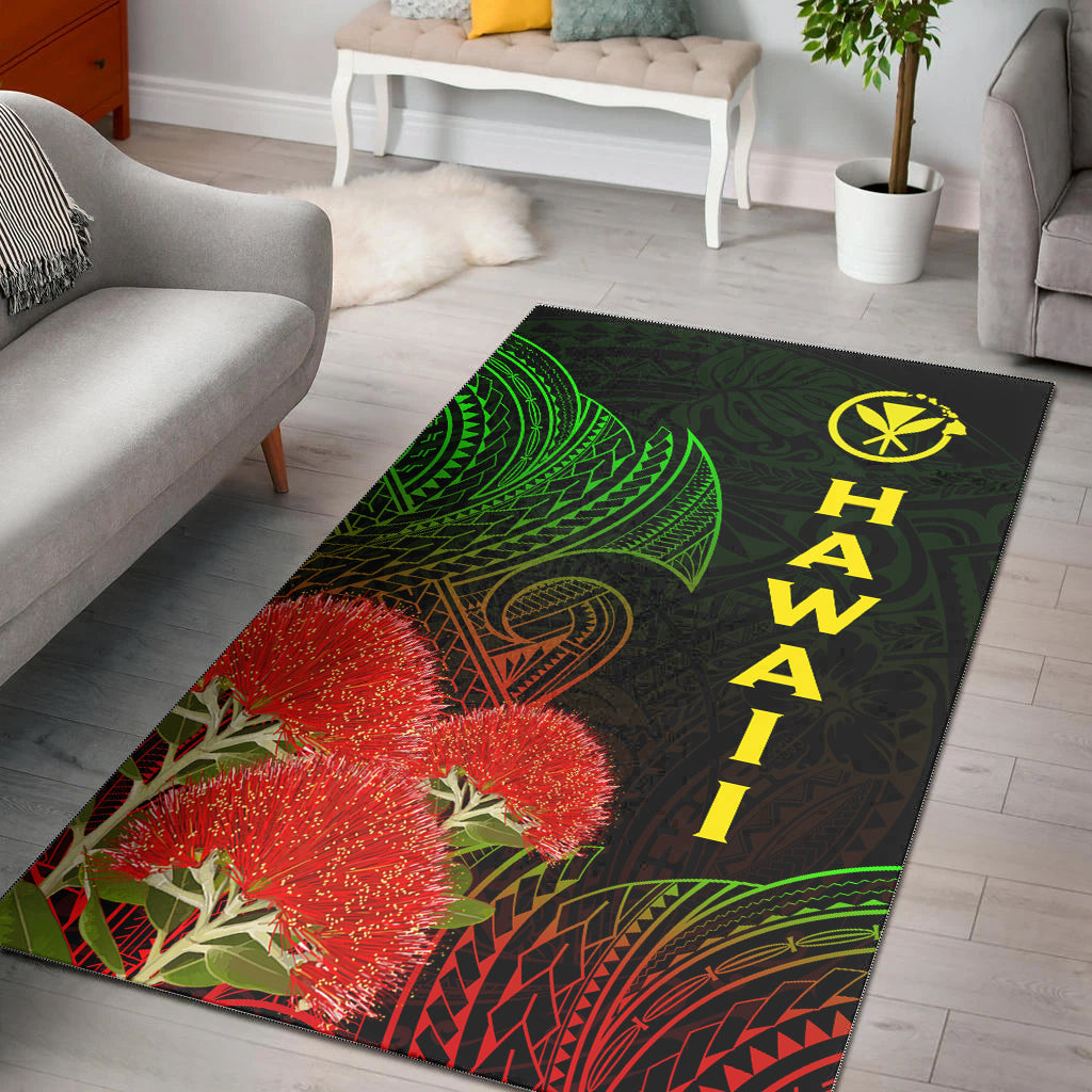 Hawaii Polynesian Area Rug Ohia Lehua