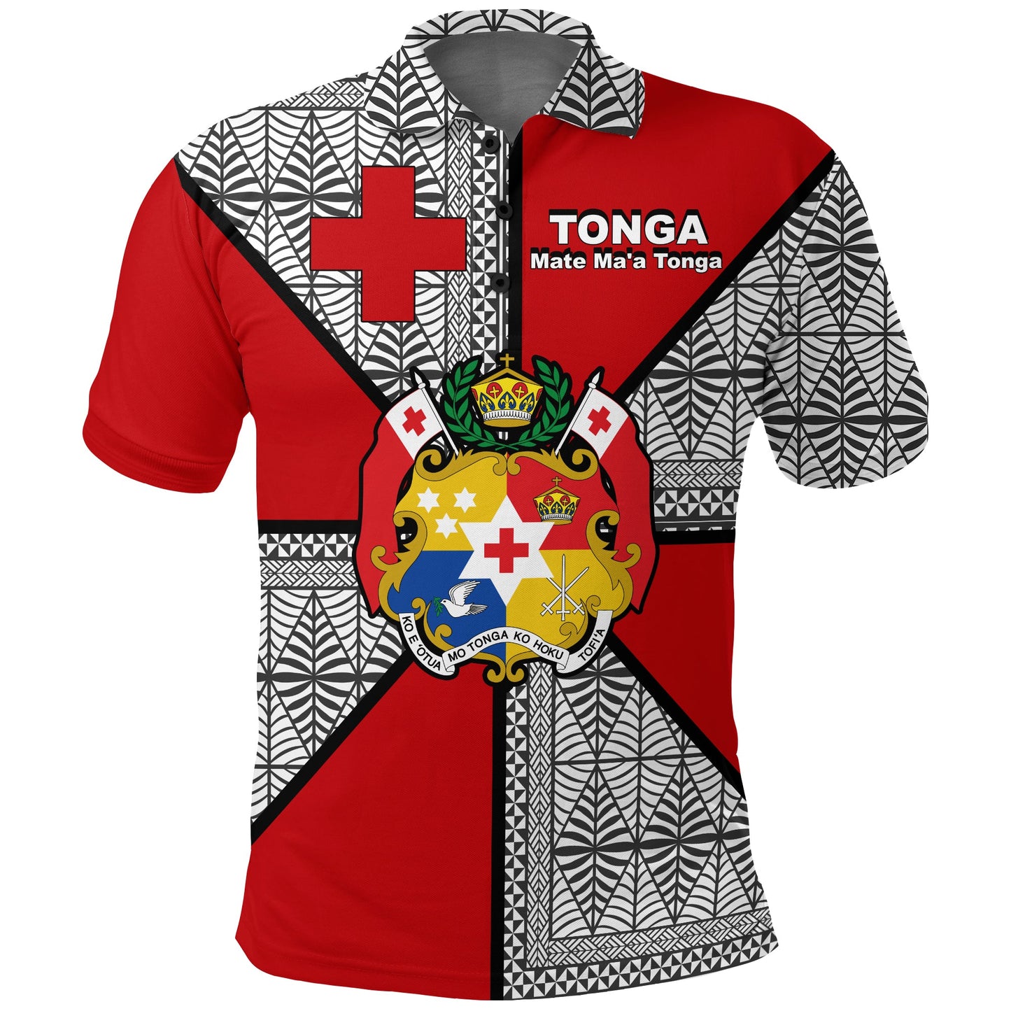 Mate Ma'a Tonga - Polo Shirt Tongan Patterns -