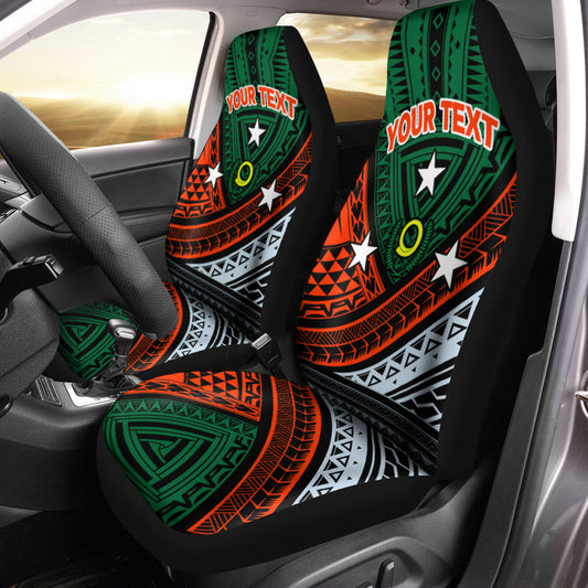 (Custom Personalised) Vanuatu Penama Province Tribal Pattern Car Seat Covers