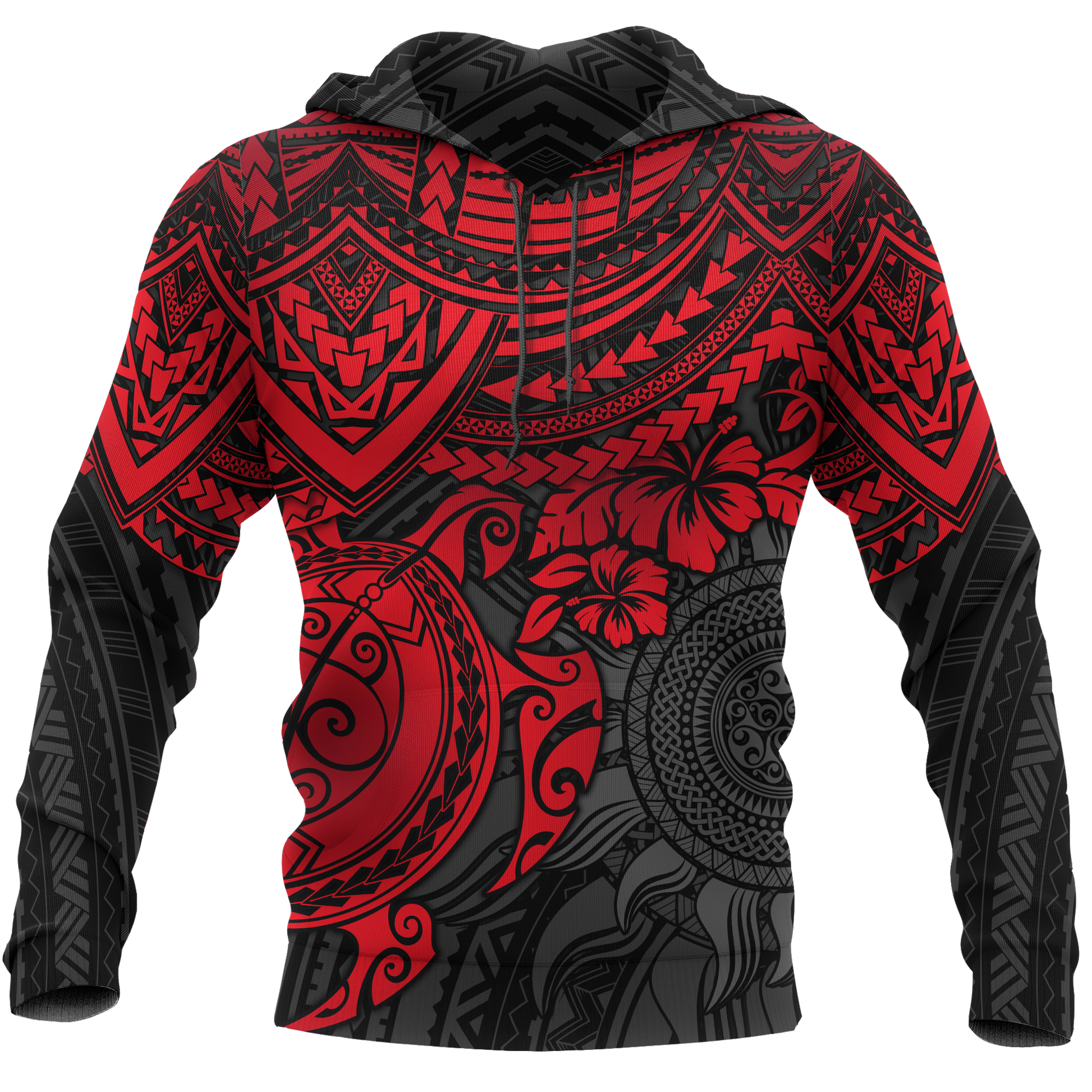 Polynesian Hoodie Polynesian Red Turtle