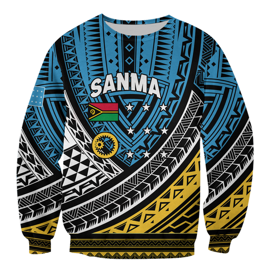 Vanuatu Sanma Province Tribal Pattern Sweatshirt