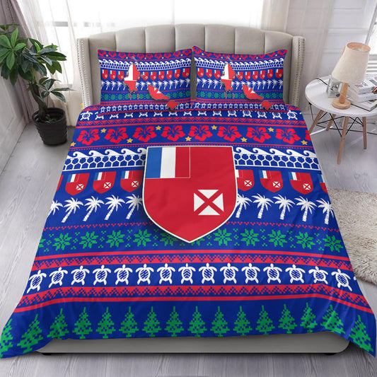 Wallis and Futuna Christmas Bedding Set Ugly Christmas
