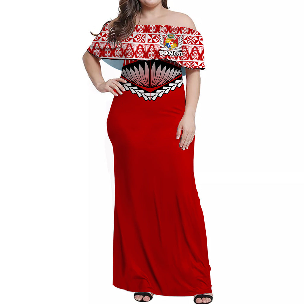Tonga Off Shoulder Long Dress Tongan Pride