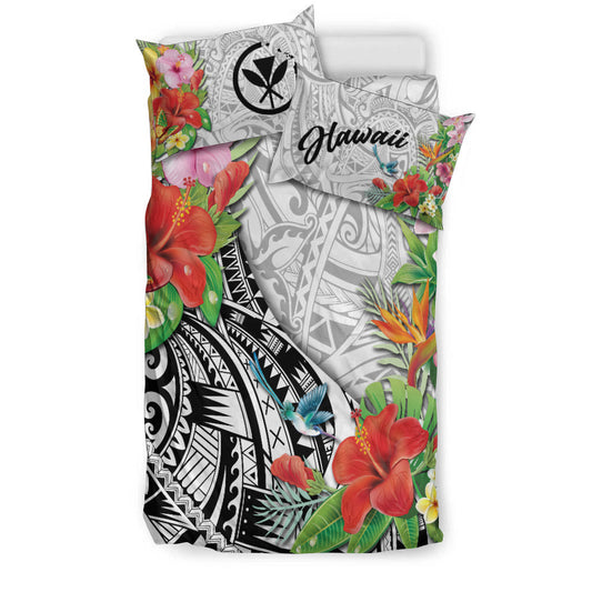 Hawaii Hibiscus Kanaka Polynesia Bedding Set