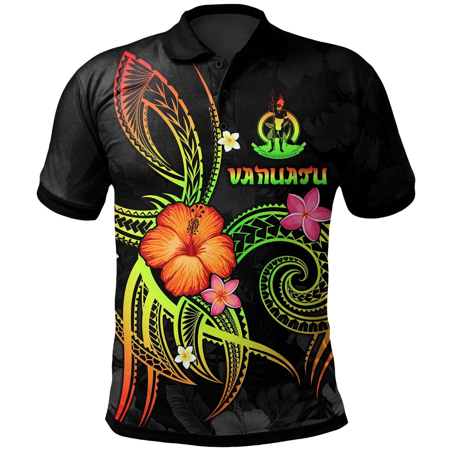 Vanuatu Polynesian Polo Shirt - Legend of Vanuatu Reggae