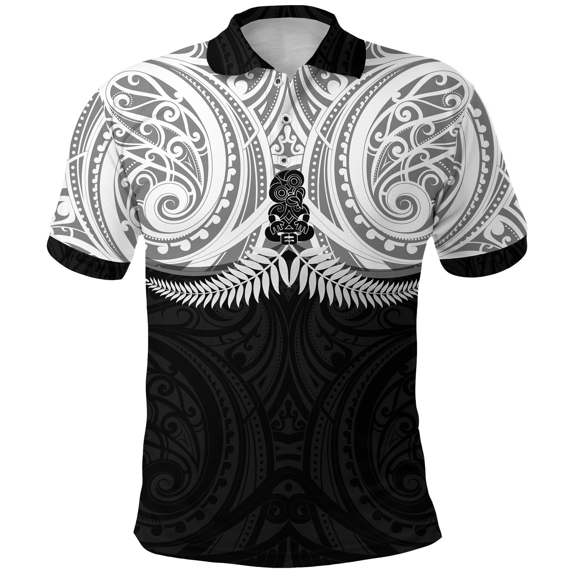 New Zealand Polo Shirt - Maori Silver Fern