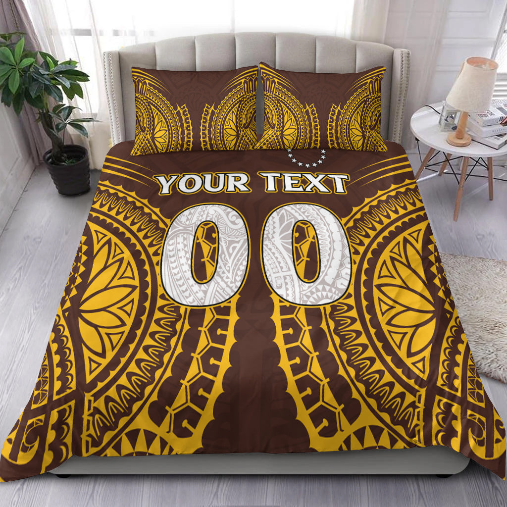 (Custom Personalised) Cook Islands Kukis Bedding Set Tribal Pattern