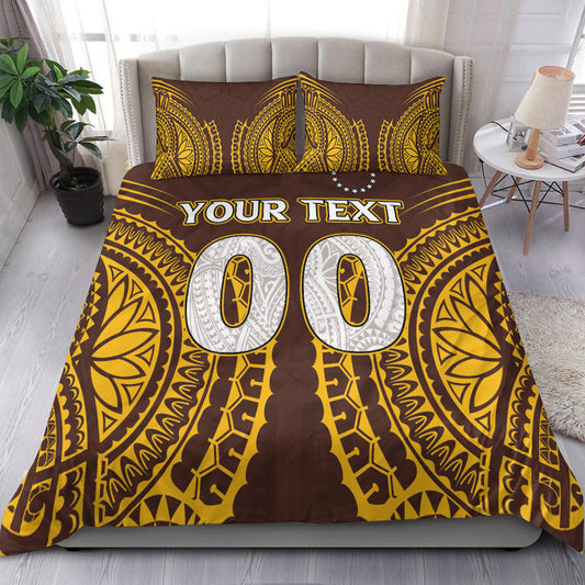 (Custom Personalised) Cook Islands Kukis Bedding Set Tribal Pattern