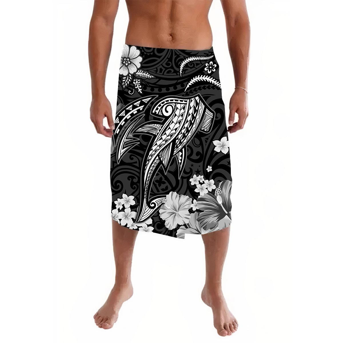 Hawaii Lavalava Polynesia Black Shark