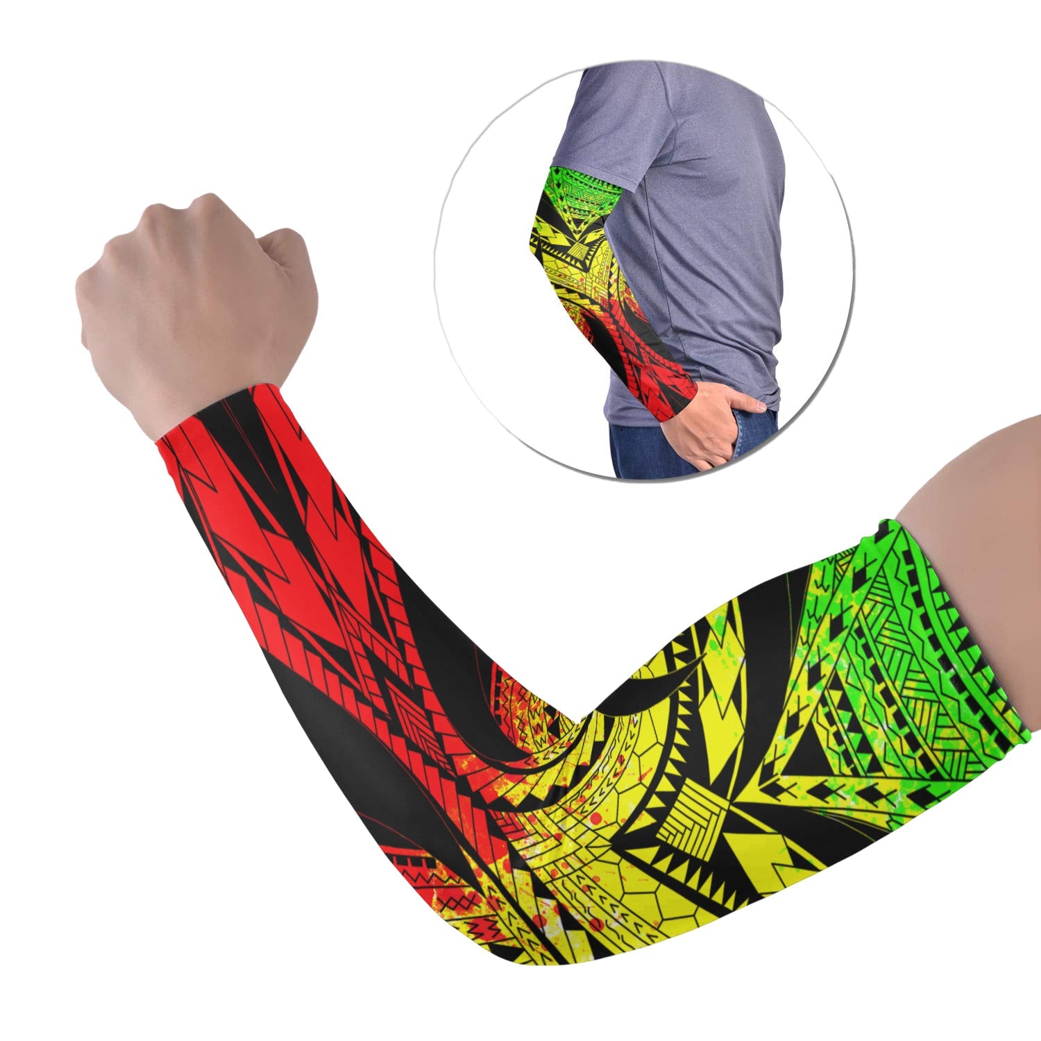 Polynesian Samoa Tribal Tattoo Arm Sleeve 43 (Set of Two) No.7
