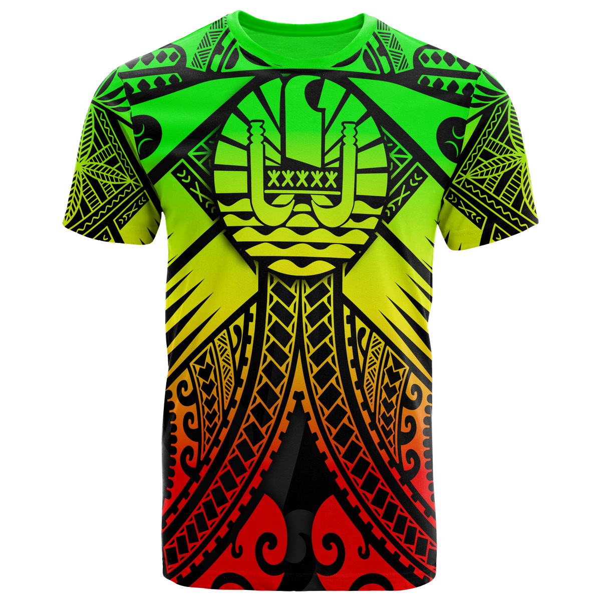 Tahiti T Shirts Reggae Seal with Polynesian Tattoo