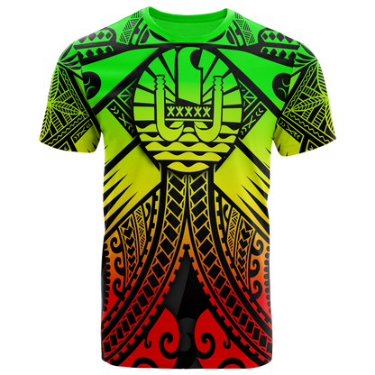 Tahiti T Shirts Reggae Seal with Polynesian Tattoo