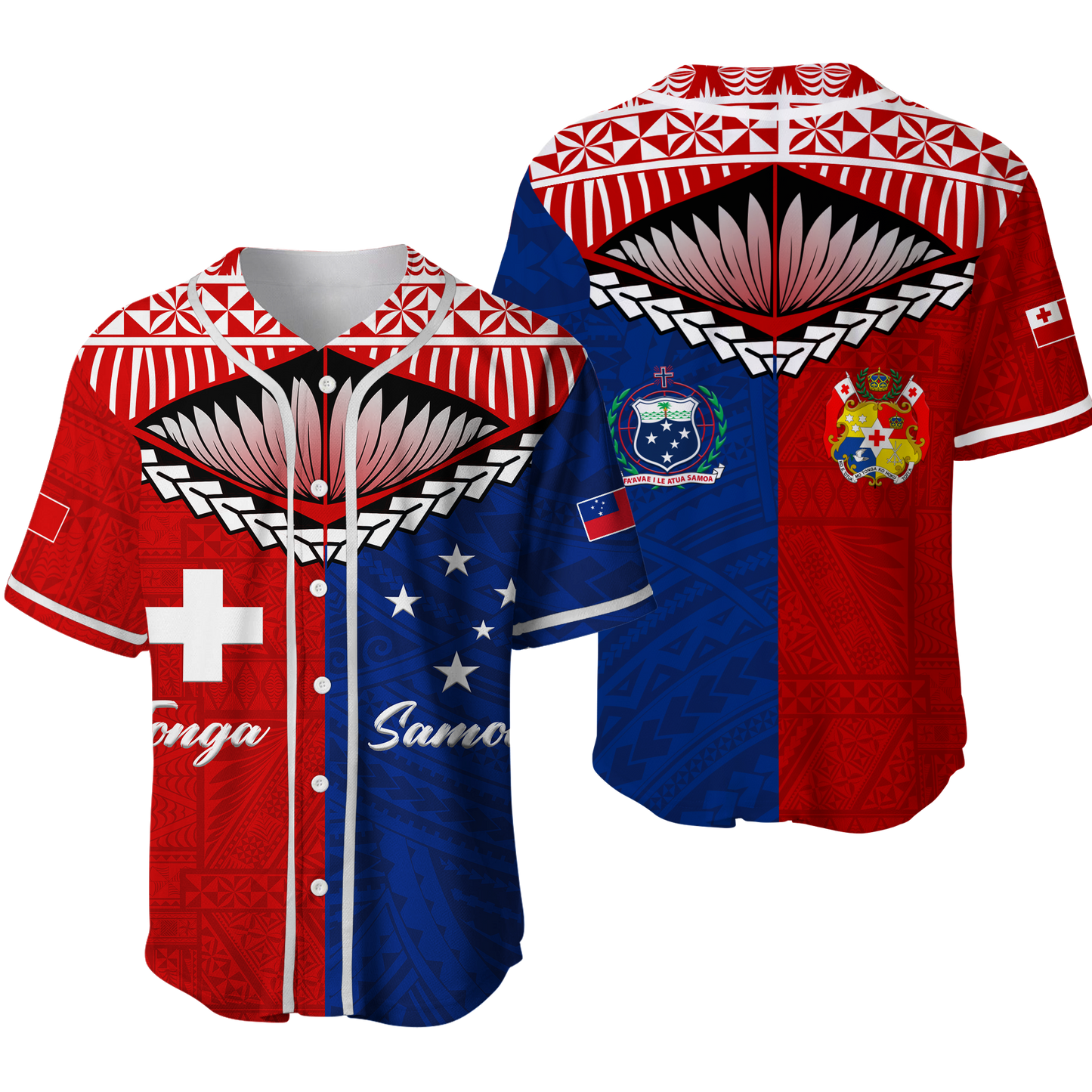 Tonga Combine Samoa Pride Baseball Jersey