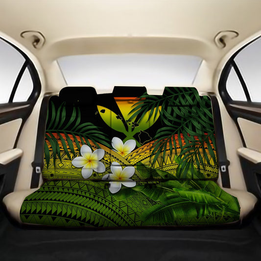 Kanaka Maoli (Hawaiian) Back Car Seat Covers Polynesian Plumeria Banana Leaves Reggae