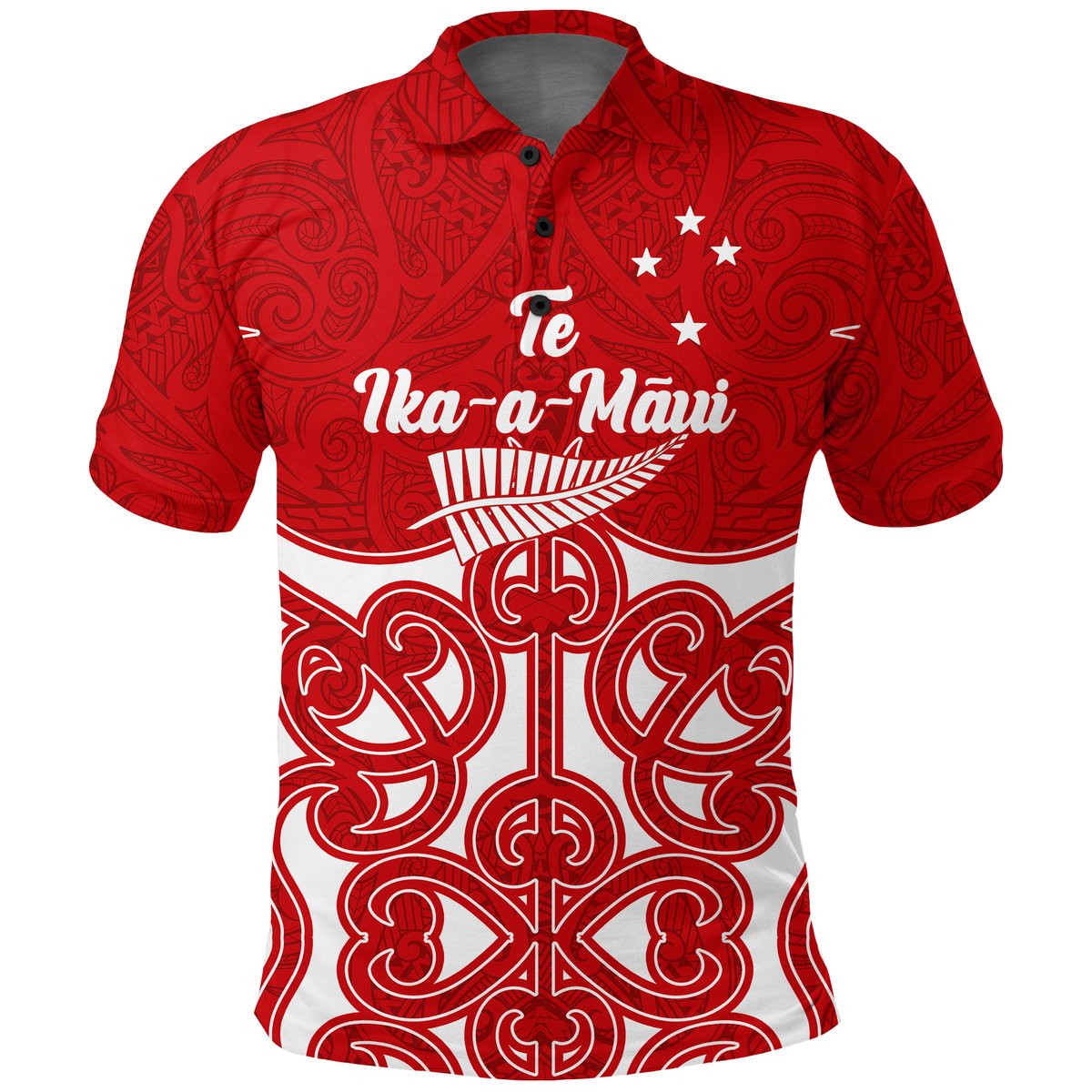 New Zealand North Island Te Ika - a - Maui Pride Polo Shirt -