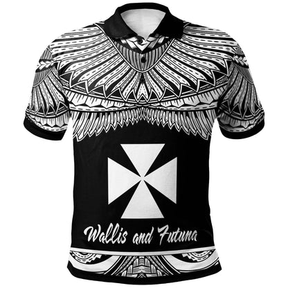 Wallis and Futuna Polynesian Polo Shirt - Poly Tattoo White Version