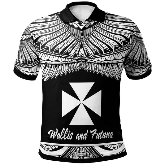 Wallis and Futuna Polynesian Polo Shirt - Poly Tattoo White Version